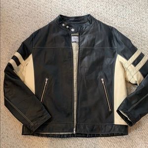 Leather motorcycle jacket